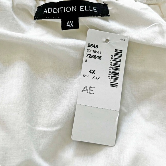 PEASANT SKIRT, LIGHT & AIRY, WINTER WHITE, SIZE 4X, CROCHET LACE DETAILS, LONG - Picture 11 of 12